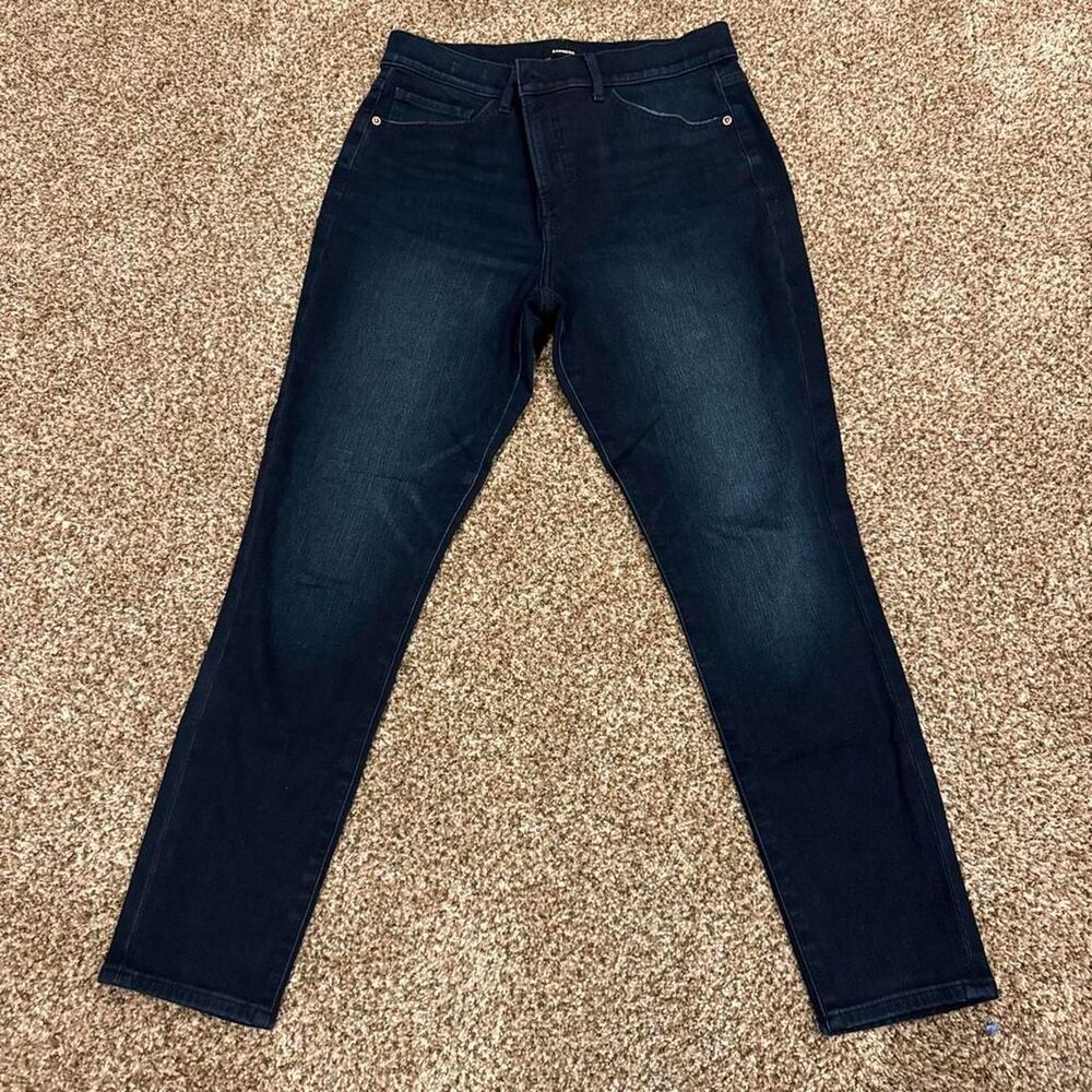 Express Women's Navy and Blue Jeans